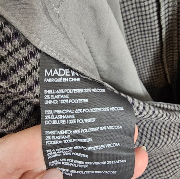 Grey plaid sleeveless jumpsuit Club Monaco in size 10 business casual career NWT - Picture 7 of 7